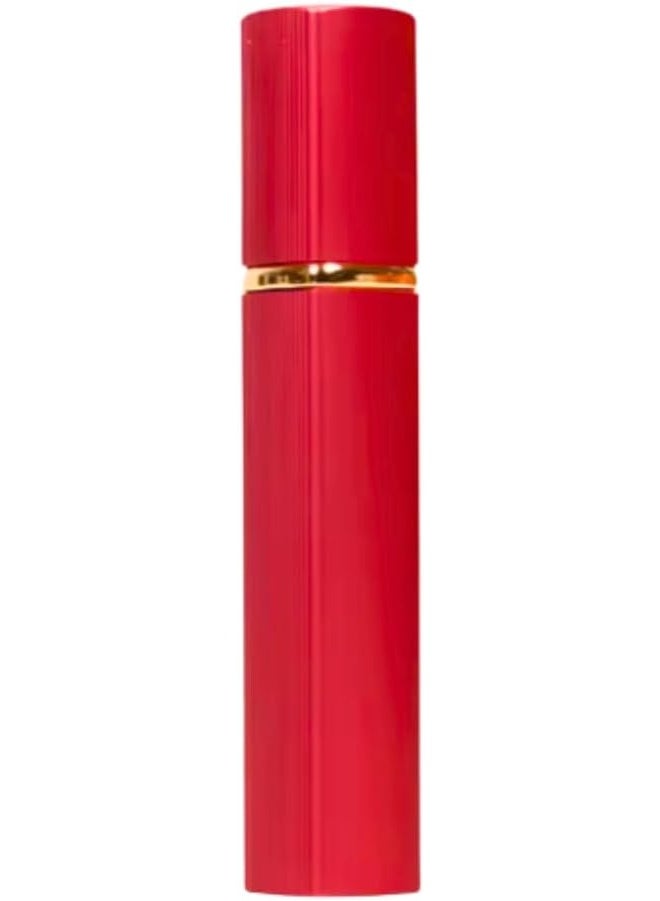 زجاجة عطر صغيرة فاخرة قابلة لاعادة الملء بسعة 12 مل - بخاخ بخاخ مناسب للسفر، مضخة انبوبية مستديرة، زجاجة عطر مستحضرات التجميل الفارغة لمحبي العطور (احمر) - Image 1